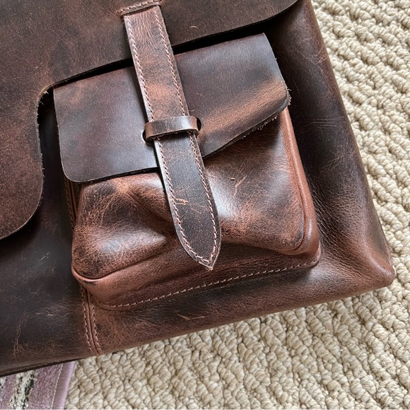 Brown Leather Laptop Case Luxeoria - Picture 2 of 10